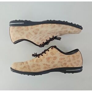 FootJoy Golf Shoes Women's 8 M Brown Cheetah Spikeless Casual Collection 91653